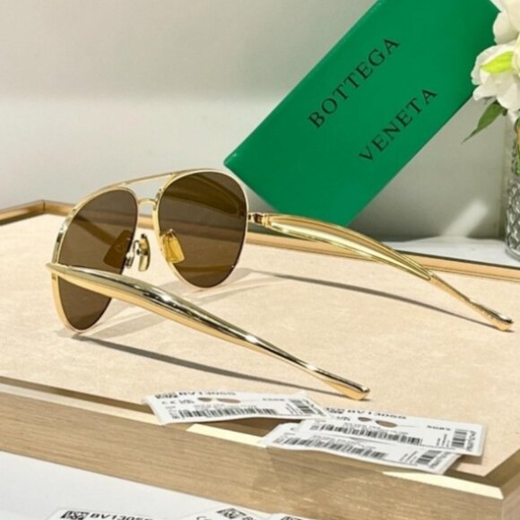 Signature BV Gold Aviator Sunglasses